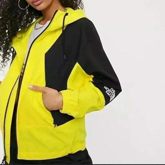 The North Face Peril Wind jacket in yellow black colorblock windbreaker XS - Picture 1 of 10